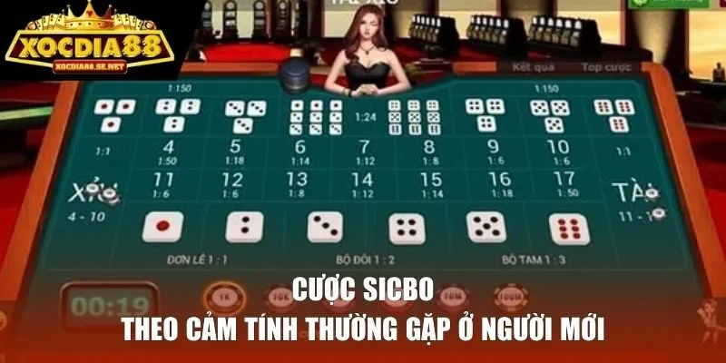 Cược Sicbo theo cảm tính thường gặp ở người mới